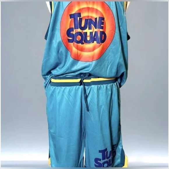 NWT Nostalgic Warner Brothers Space Jam Tune Squad Basketball Jersey Short Set M - Picture 3 of 10